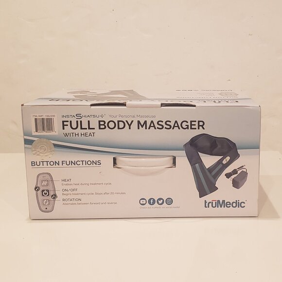 TruMedic InstaShiatsu Neck, Back, and Shoulder Massager  Cordless & Rechargeable - Picture 8 of 8